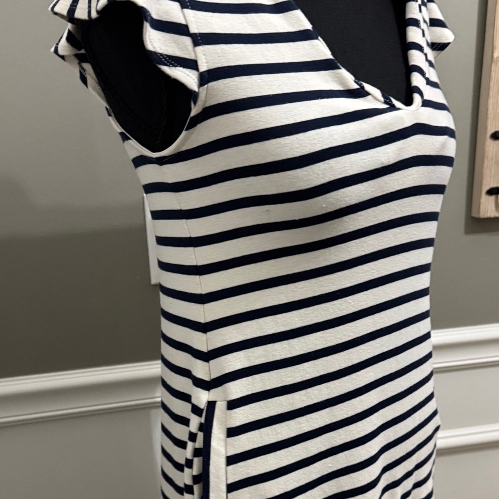 Striped Black and White Dress monteau Los Angeles size XS - Picture 7 of 9